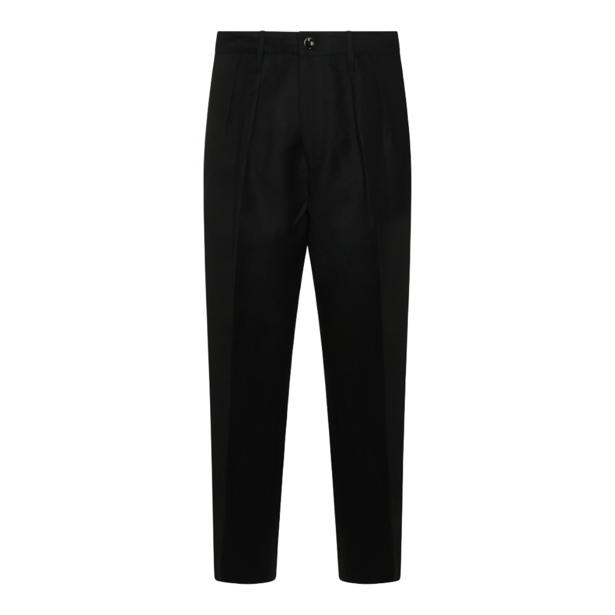 Nine in the Morning Tailored Straight-Leg Trousers With Flap Pockets Zwart