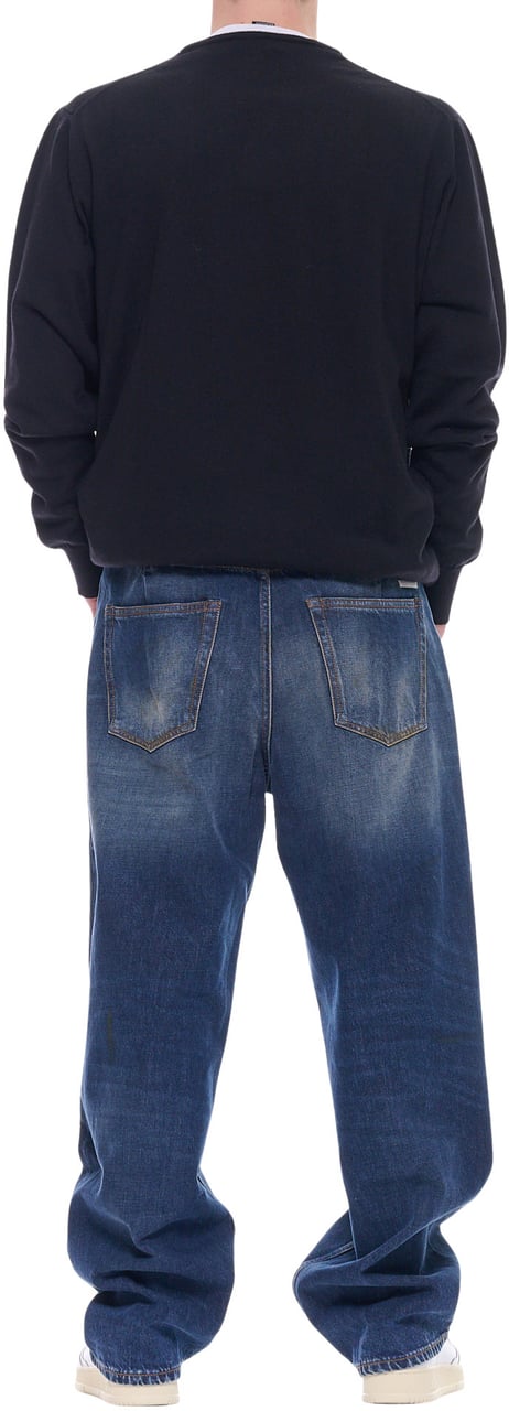 Nine in the morning Wide Leg Cotton Denim Jeans Grijs