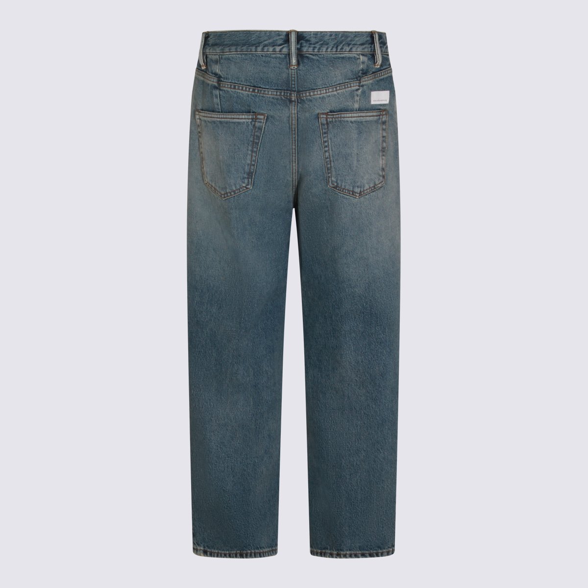 Nine in the Morning Classic Straight-Leg Denim Jeans With Medium Blue Wash Grijs