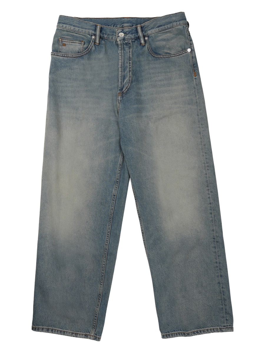 Nine in the Morning Grey Loose Fit Faded Denim Jeans Grijs
