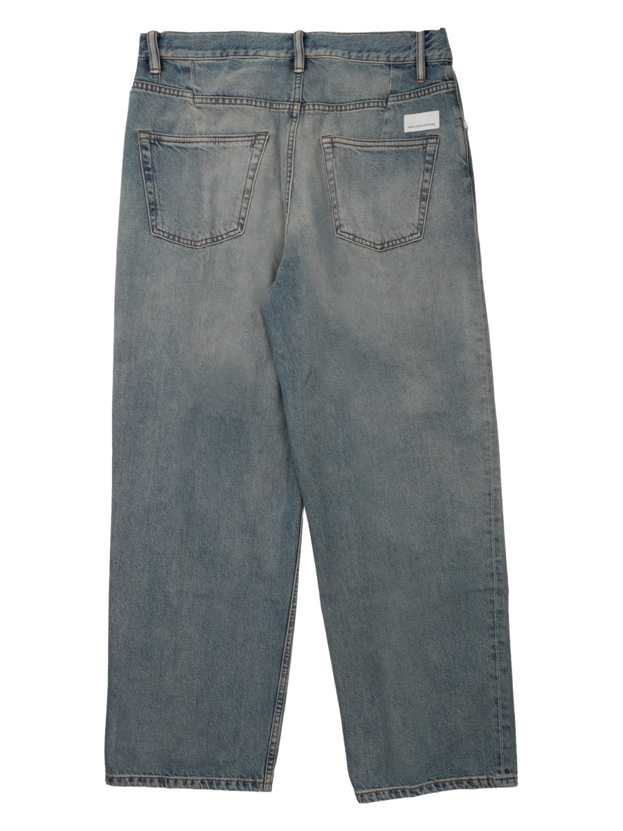 Nine in the Morning Grey Loose Fit Faded Denim Jeans Grijs