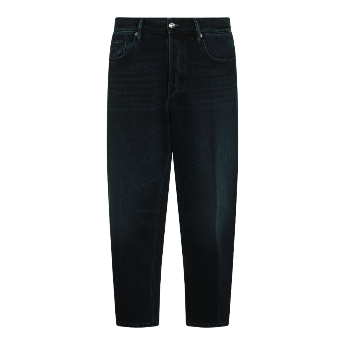 Nine in the Morning Straight-Leg Jeans With Subtle Whiskering And Classic Fit Zwart