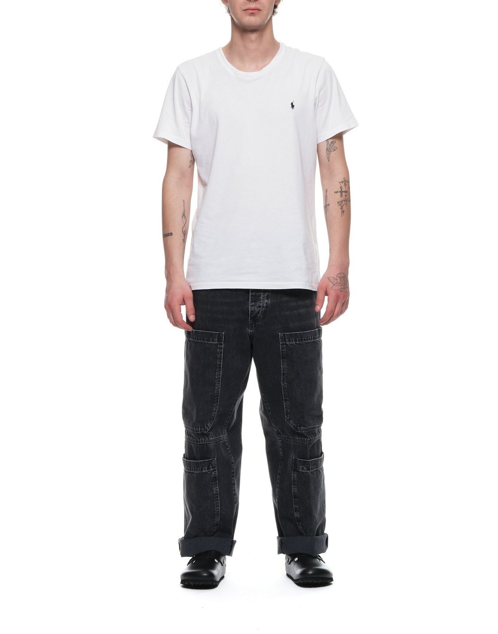 Nine in the Morning Relaxed Fit Cargo Jeans Zwart