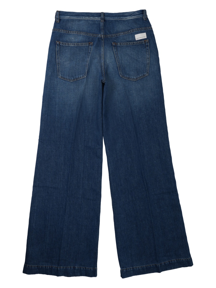 Nine in the Morning V40 Viscose-Blend Palazzo Jeans Groen