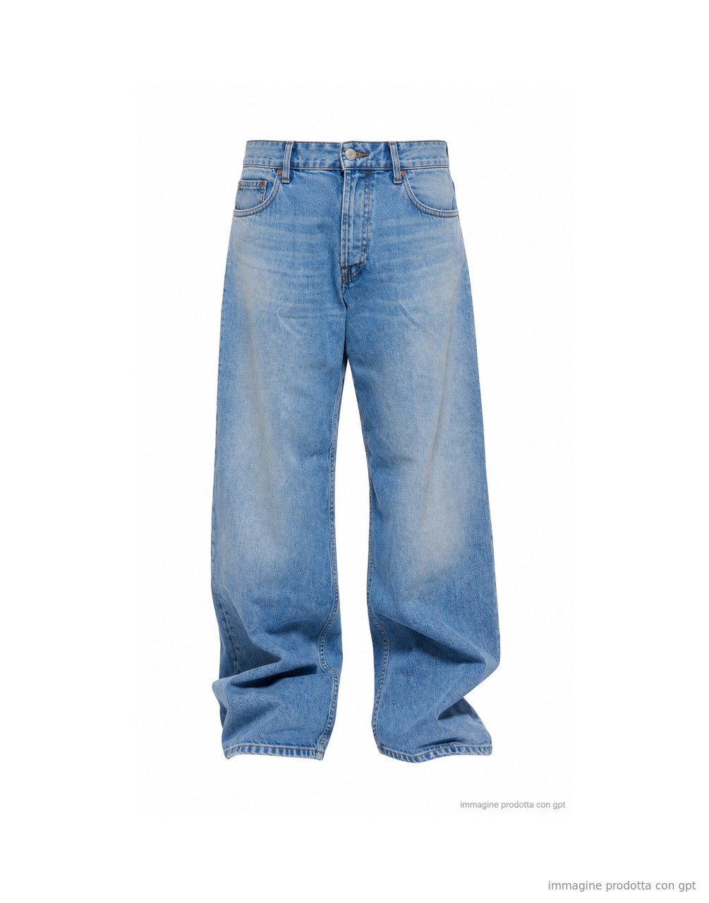 Nine in the Morning Blue Tito Relaxed Fit Baggy Jeans Blauw