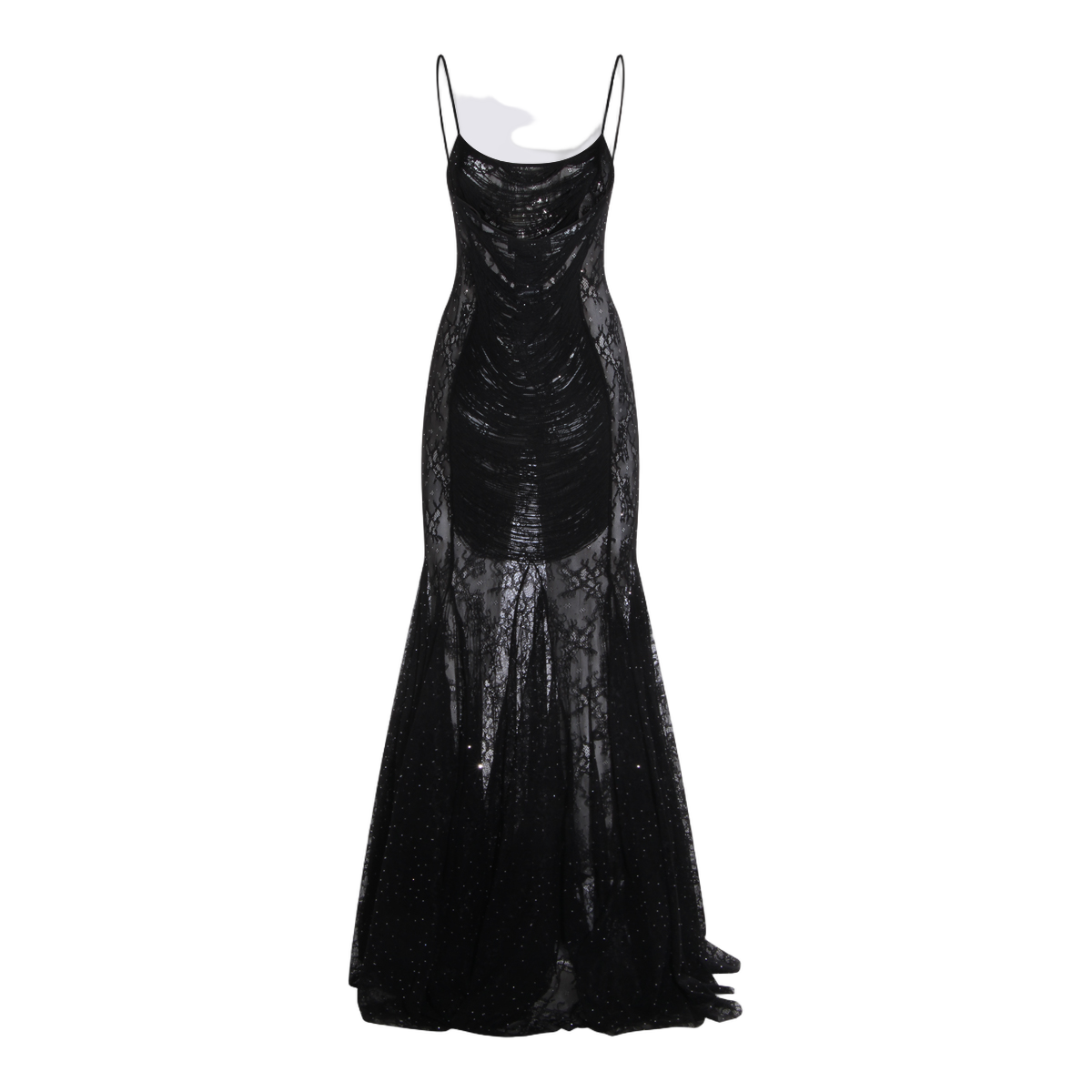 Nissa Fitted Evening Dress Zwart