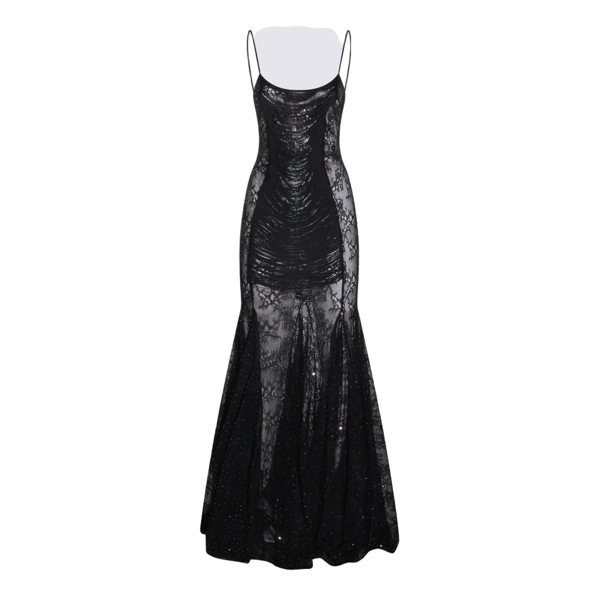 Nissa Fitted Evening Dress Zwart