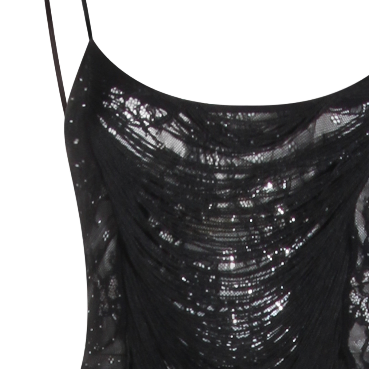 Nissa Fitted Evening Dress Zwart