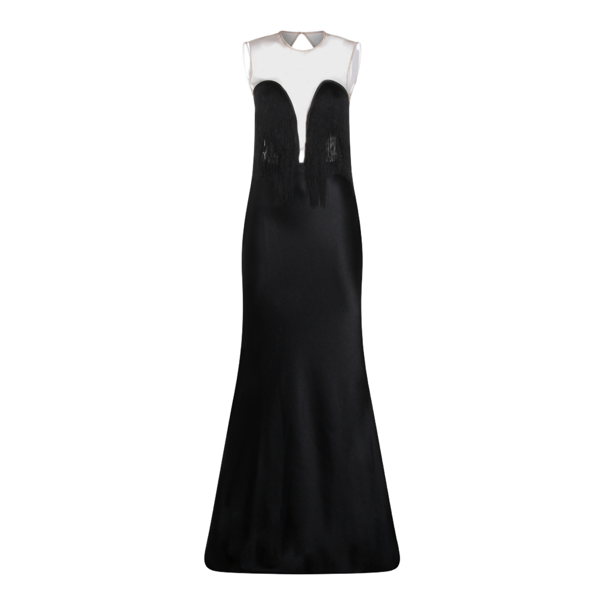 Nissa Floor-Length Black Dress Zwart