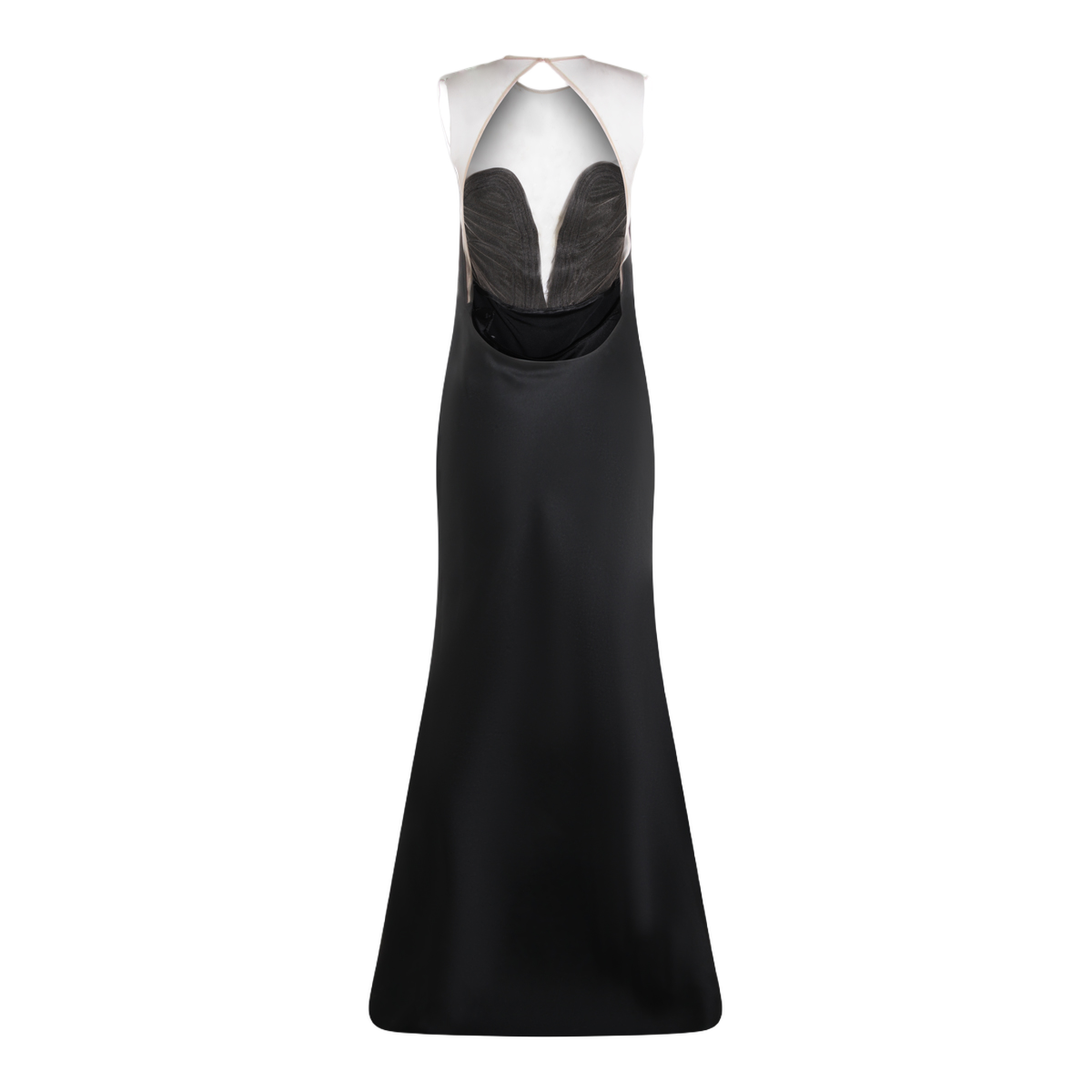 Nissa Floor-Length Black Dress Zwart