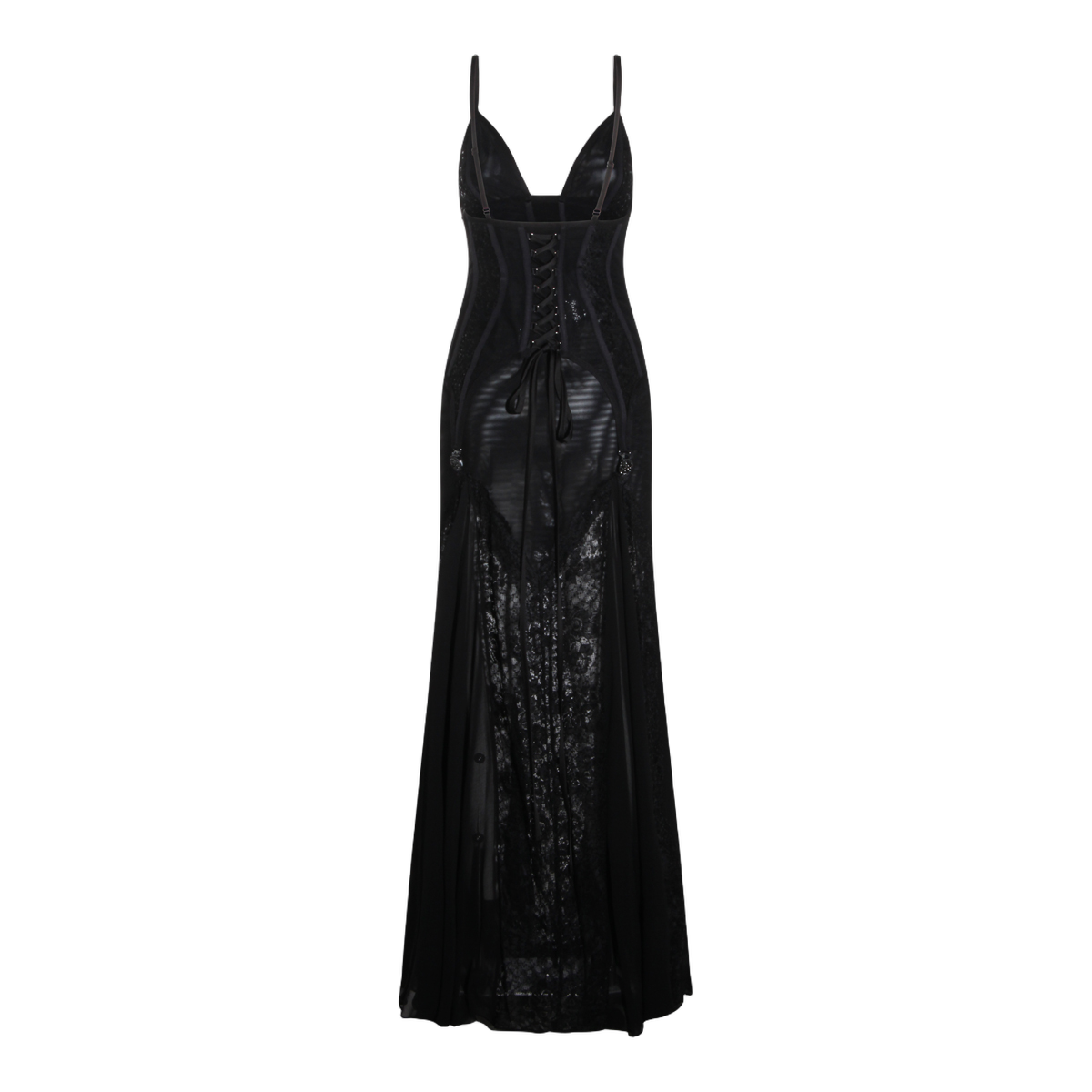 Nissa Floor-Length Evening Dress Zwart
