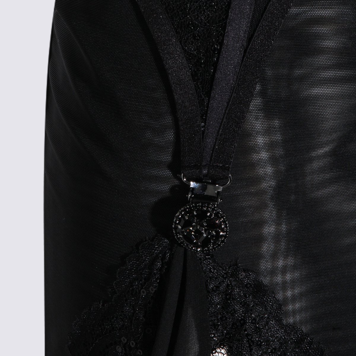 Nissa Floor-Length Evening Dress Zwart