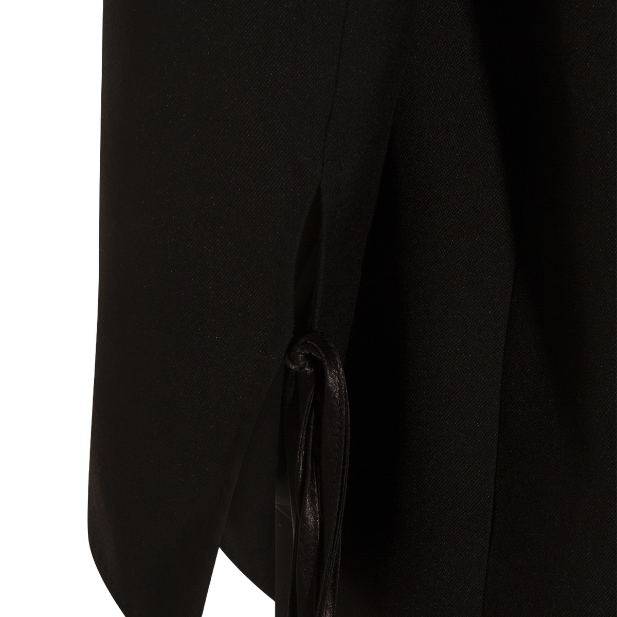 Nissa Double-Breasted Tailored Jacket With Ribbon Ties Zwart