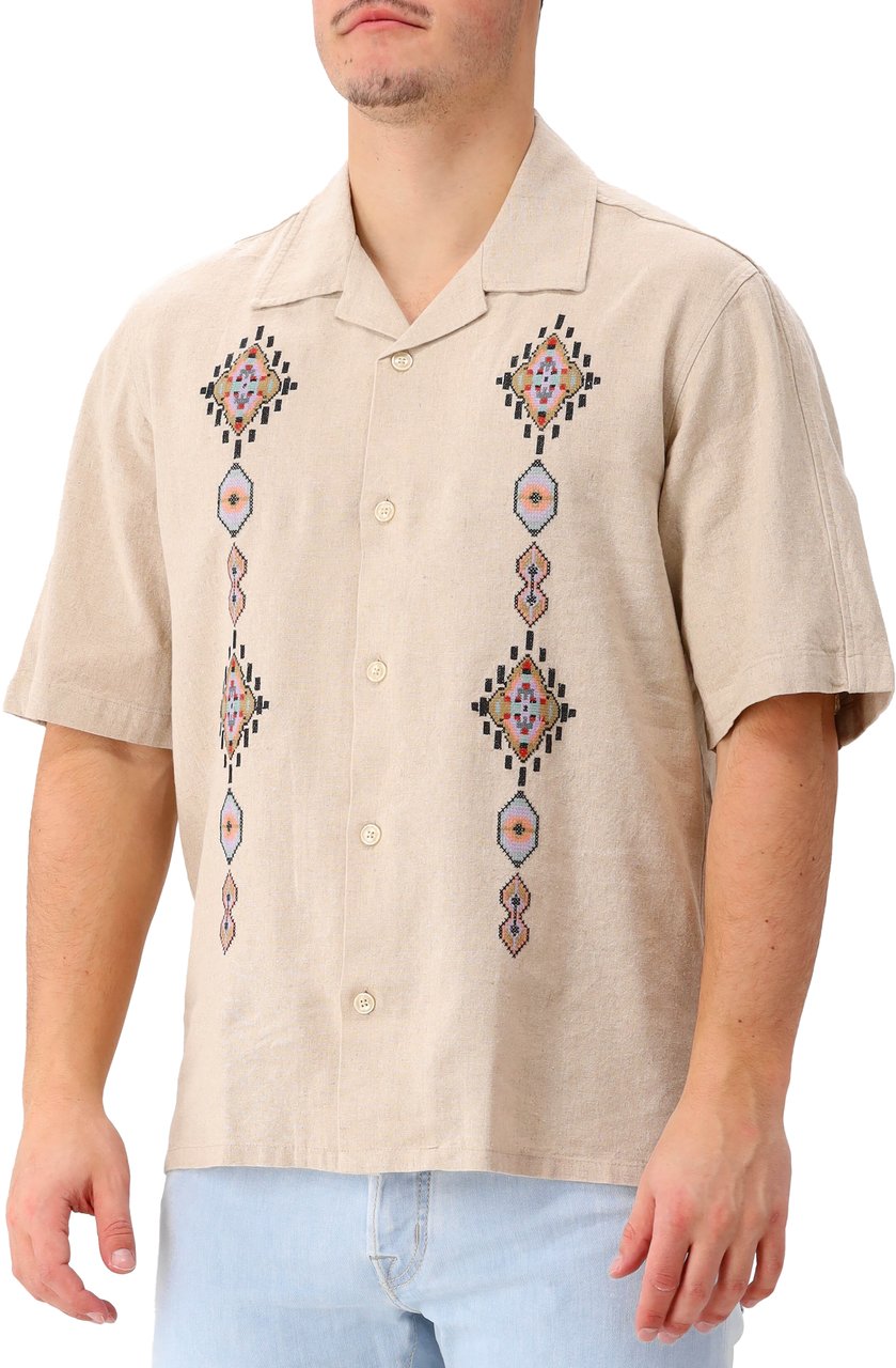 NN07 NN.07 Overhemd Beige Ole SS 5396 Beige