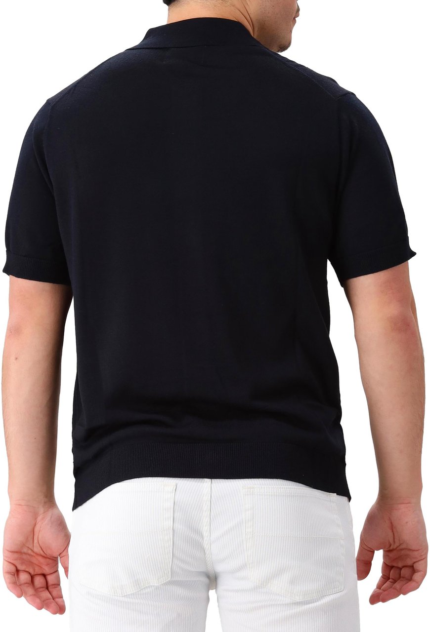 NN07 NN.07 Gebreid Overhemd Donker Blauw Thor Blauw