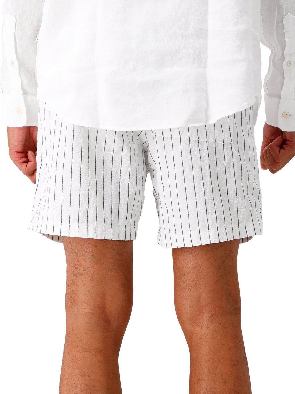 NN07 NN.07 Korte Broek Wit Zwart Gestreept Gregor 5246 Wit