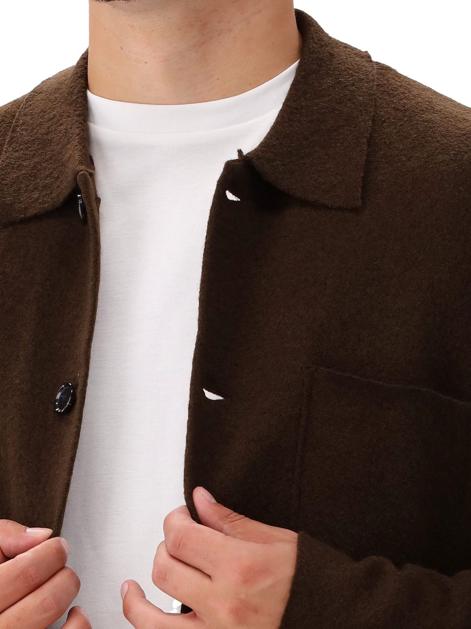 NN07 NN.07 Wollen Overshirt Bruin Jonas 6398 Bruin