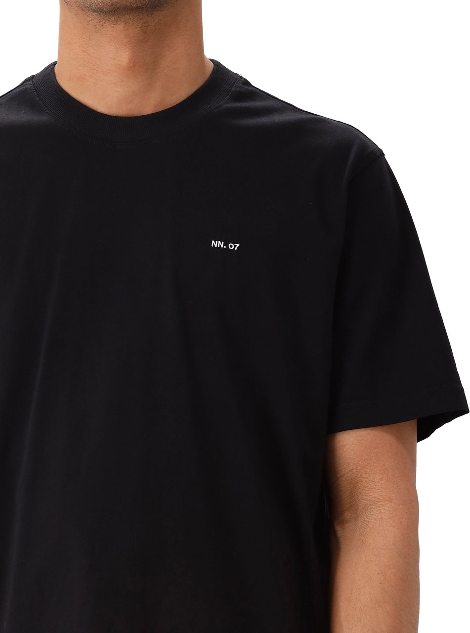 NN07 NN.07 T-Shirt Zwart Adam EMB Zwart