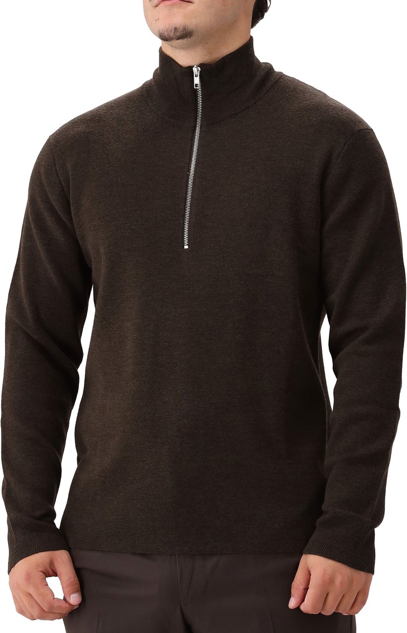 NN07 NN.07 Gebreide Half Zip Bruin Harald 6530 Bruin