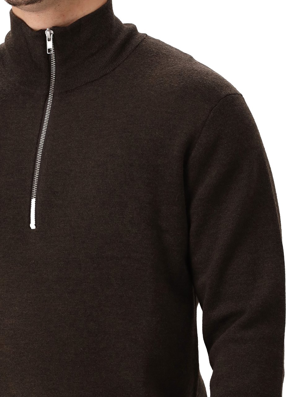 NN07 NN.07 Gebreide Half Zip Bruin Harald 6530 Bruin