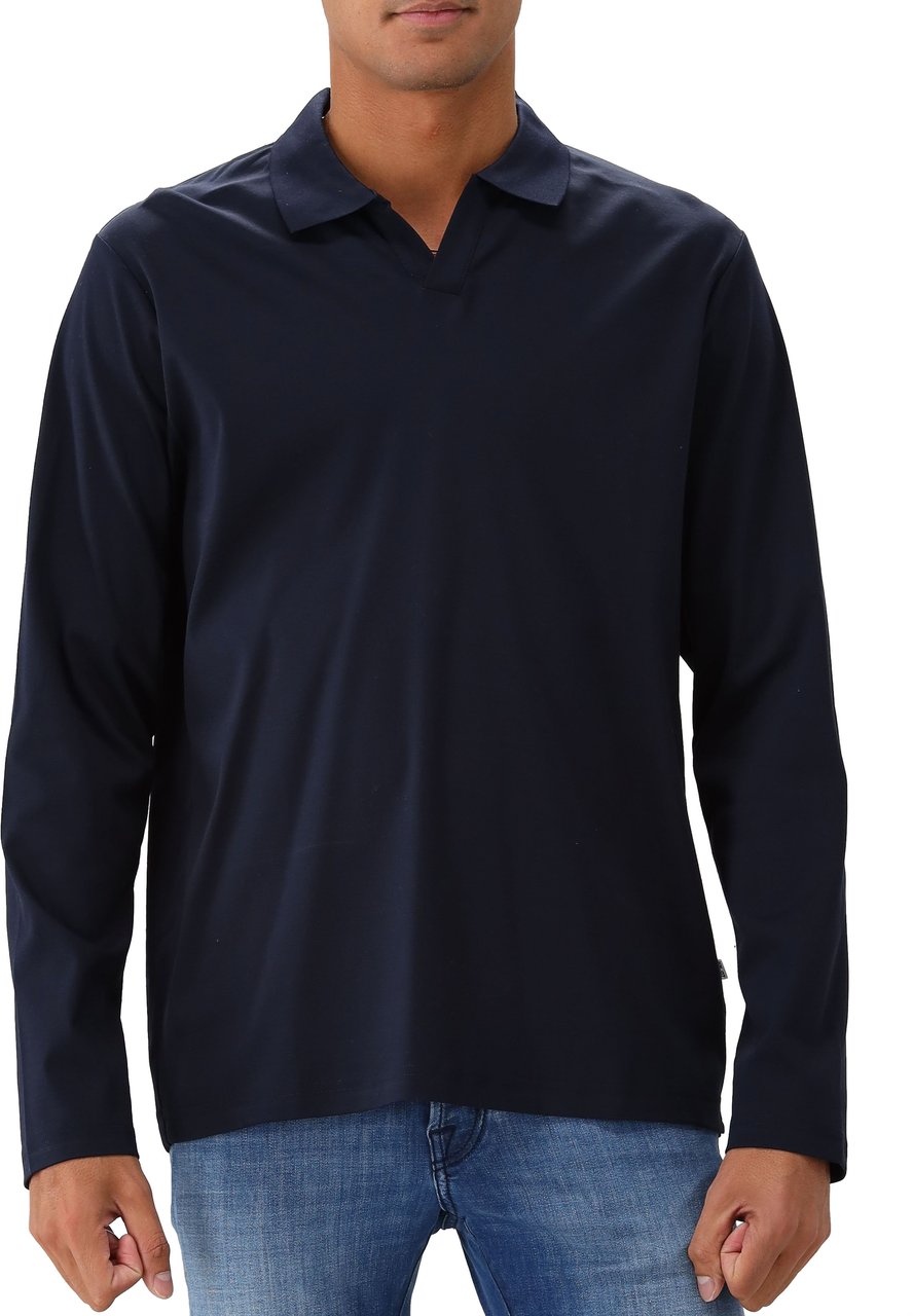 NN07 NN.07 Lange Mouwen Polo Blauw Paul LS 3525 Blauw