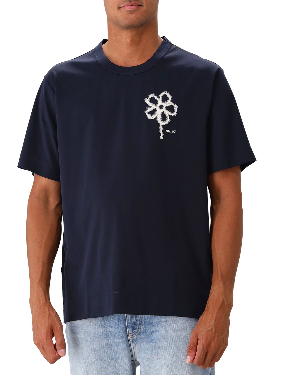 NN07 NN.07 T-shirt Blauw Pedro Emb SS 3525 Blauw