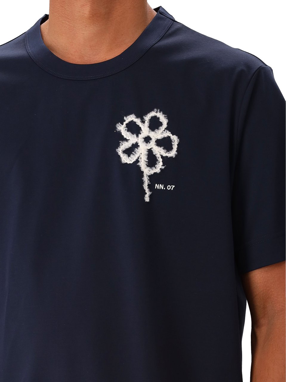 NN07 NN.07 T-shirt Blauw Pedro Emb SS 3525 Blauw