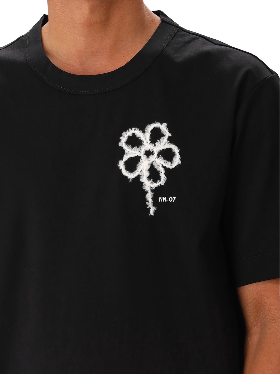 NN07 NN.07 T-shirt Zwart Pedro EMB SS 3525 Zwart
