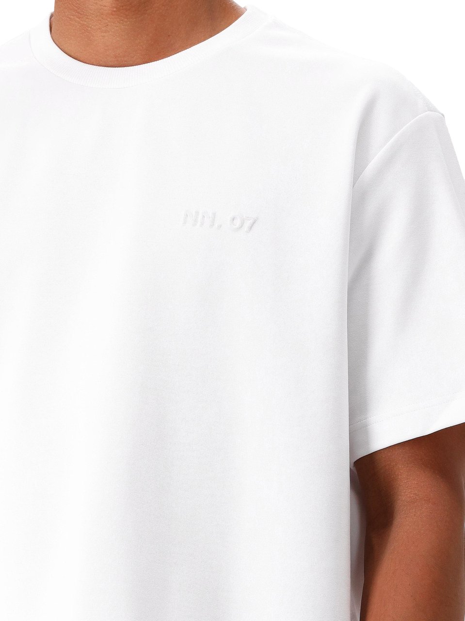 NN07 NN.07 T-shirt Wit Nat SS Logo Tee 3457 Wit