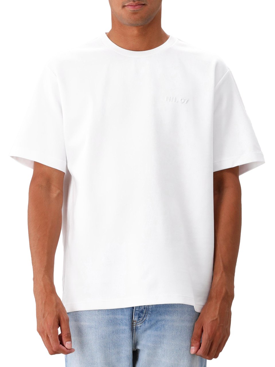 NN07 NN.07 T-shirt Wit Nat SS Logo Tee 3457 Wit