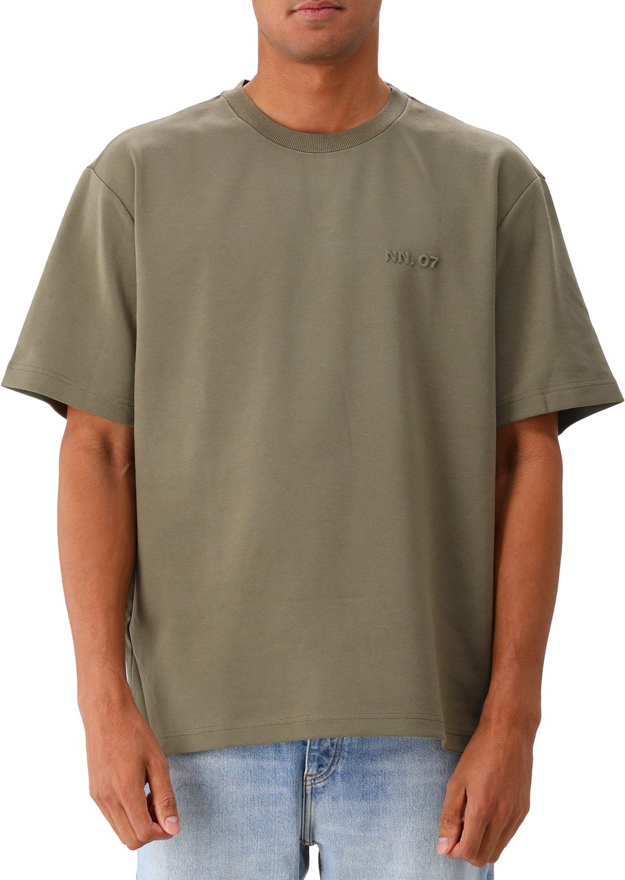 NN07 NN.07 T-shirt Groen Nat SS Logo Tee 3457 Groen