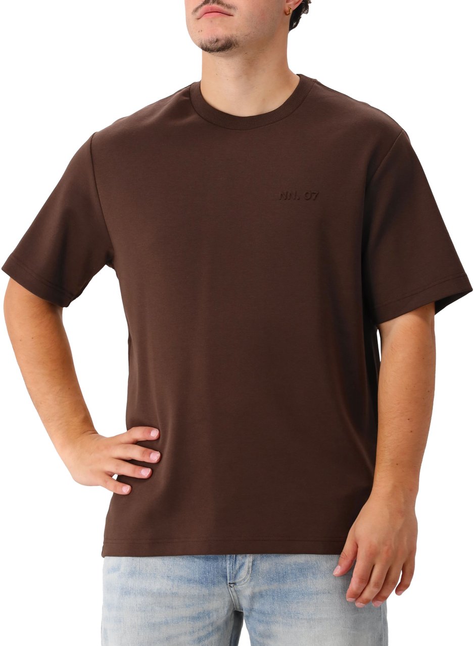 NN07 NN.07 T-Shirt Bruin Nat Ss Logo Bruin