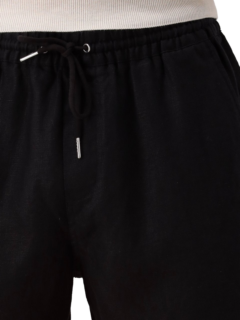 NN07 Korte Broek Zwart Linnen Zwart