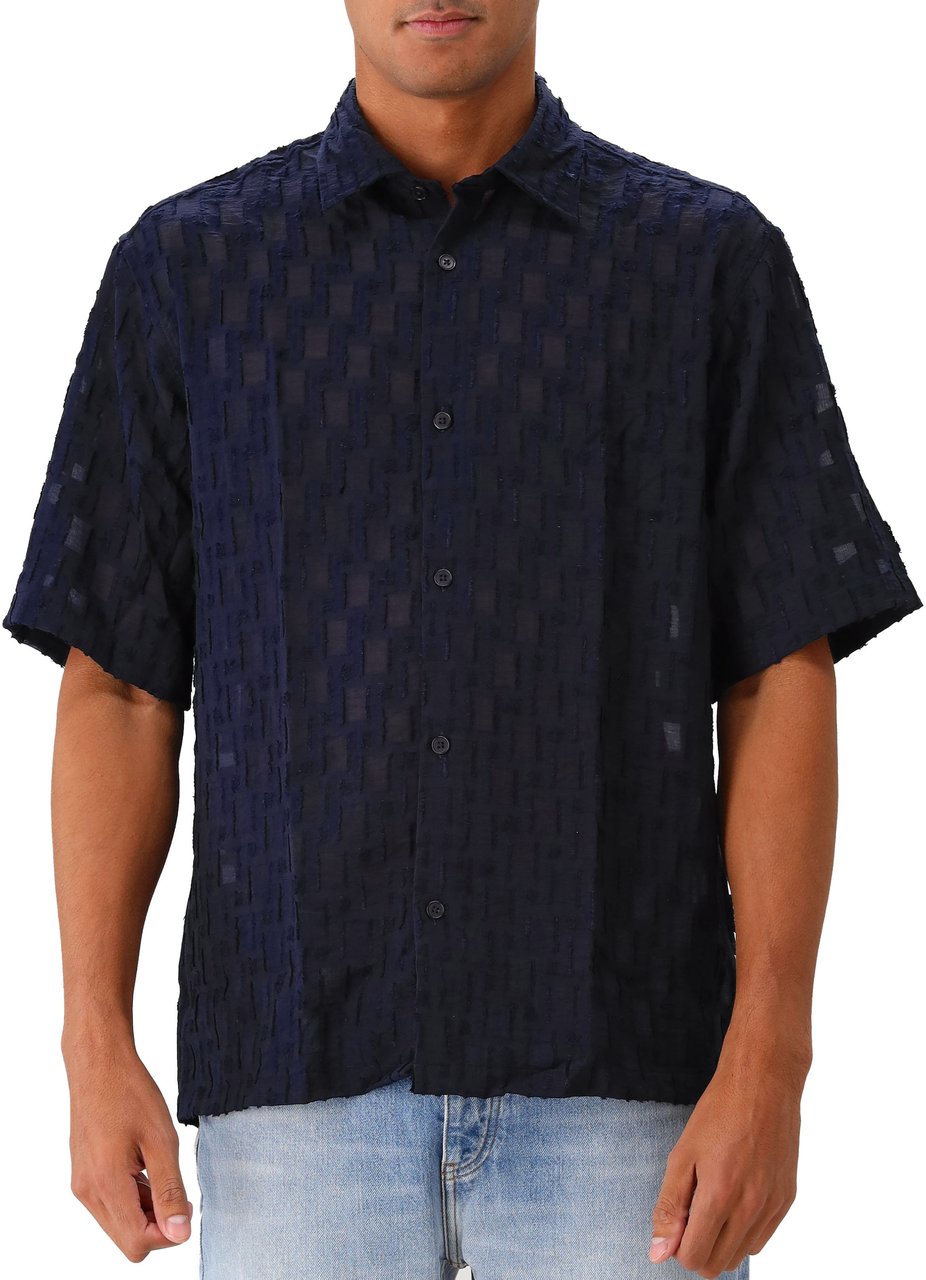 NN07 NN.07 Overhemd Blauw Freddy SS No Pkt 5025 Blauw