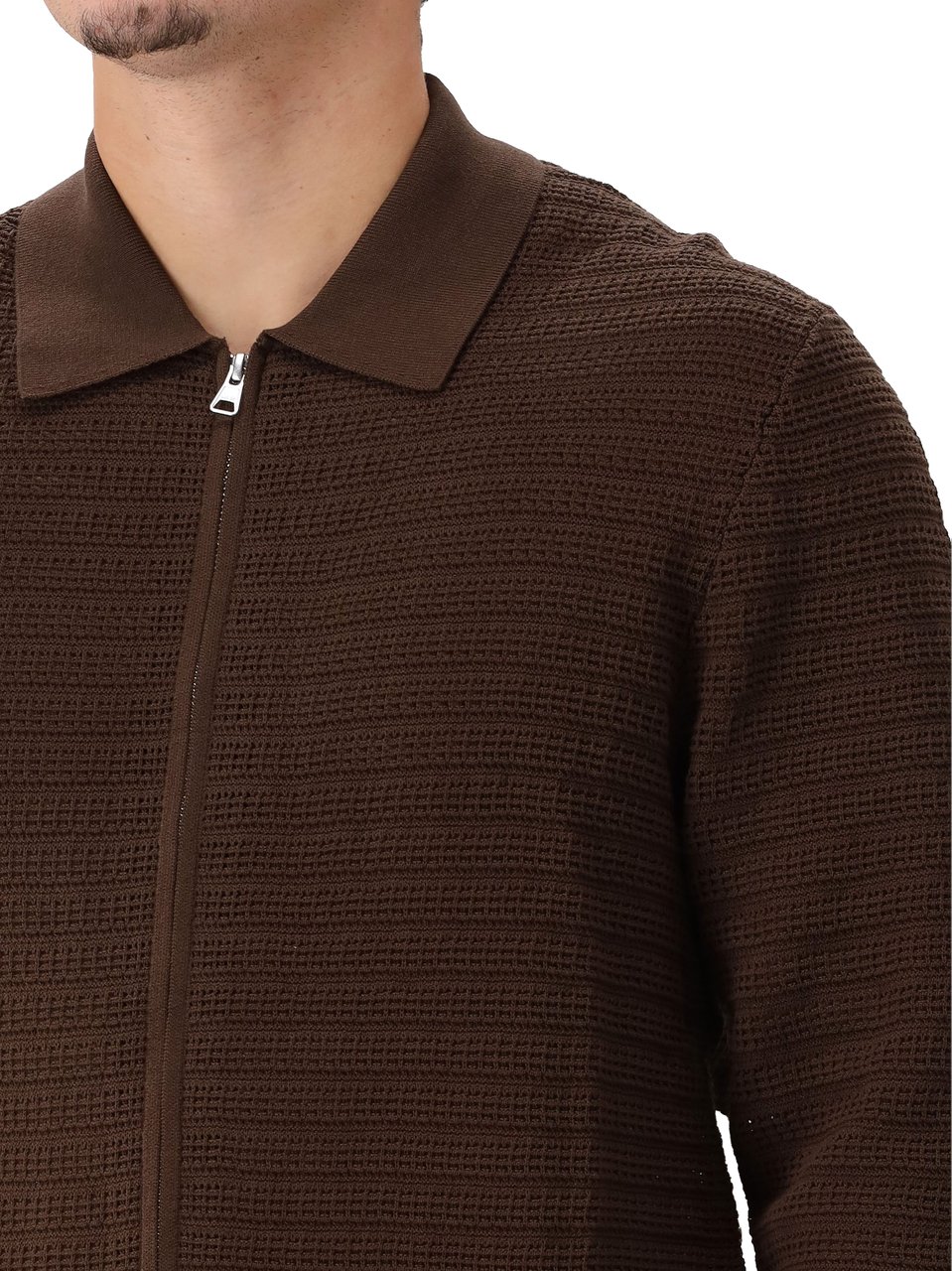 NN07 NN.07 Vest Bruin Gustav LS Zip 60016 Bruin