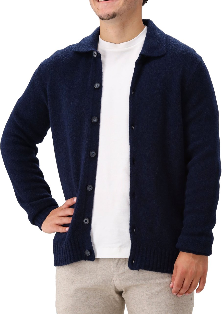 NN07 NN.07 Gebreid Vest Blauw Lee Cardigan 6598 Blauw
