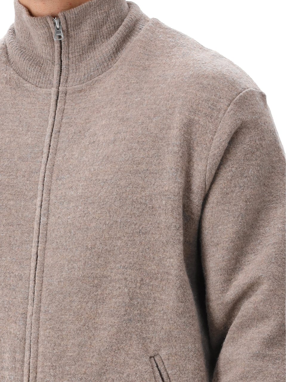 NN07 NN.07 Gebreid Vest Beige Boiled Full Zip 6398 Beige