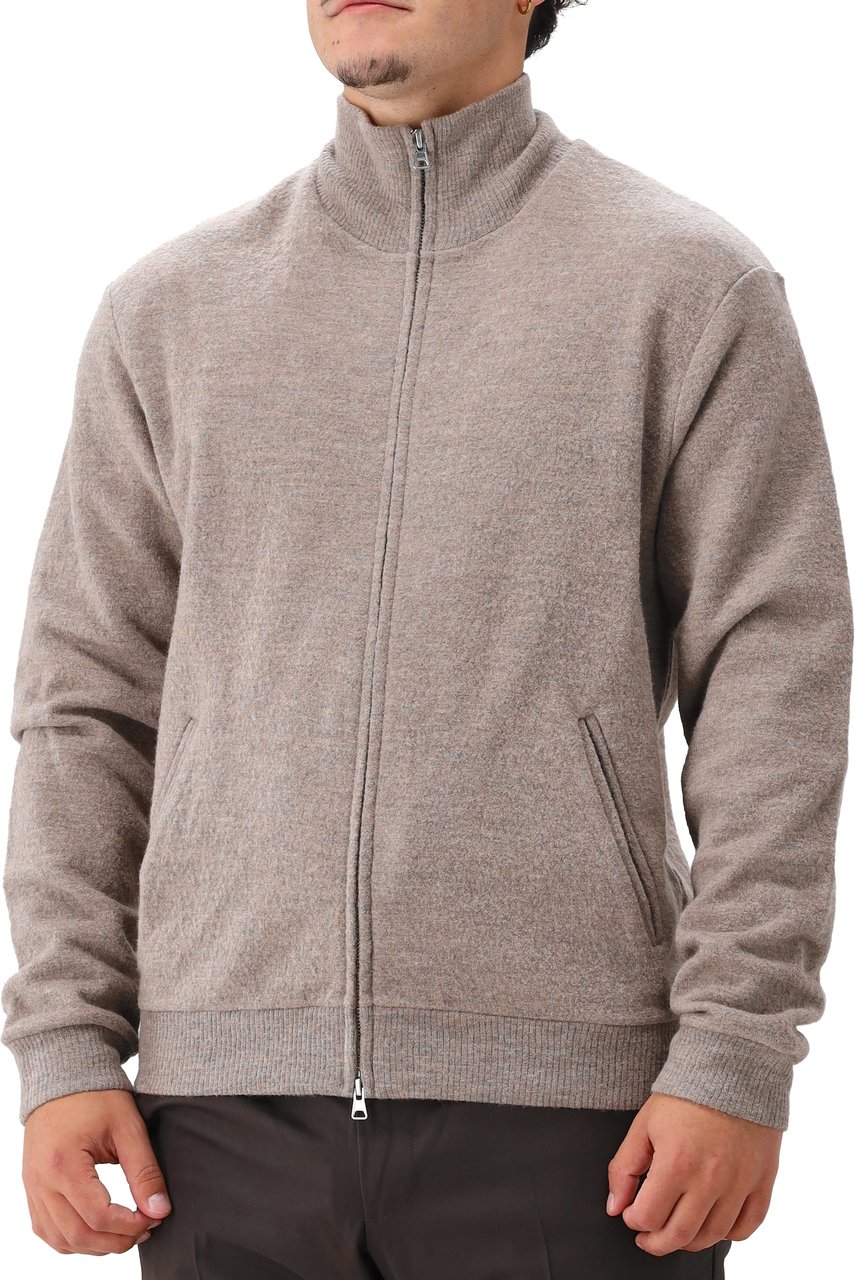 NN07 NN.07 Gebreid Vest Beige Boiled Full Zip 6398 Beige