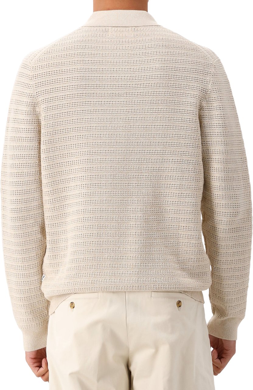 NN07 NN.07  Gebreid Vest Beige Gustav LS Zip Beige