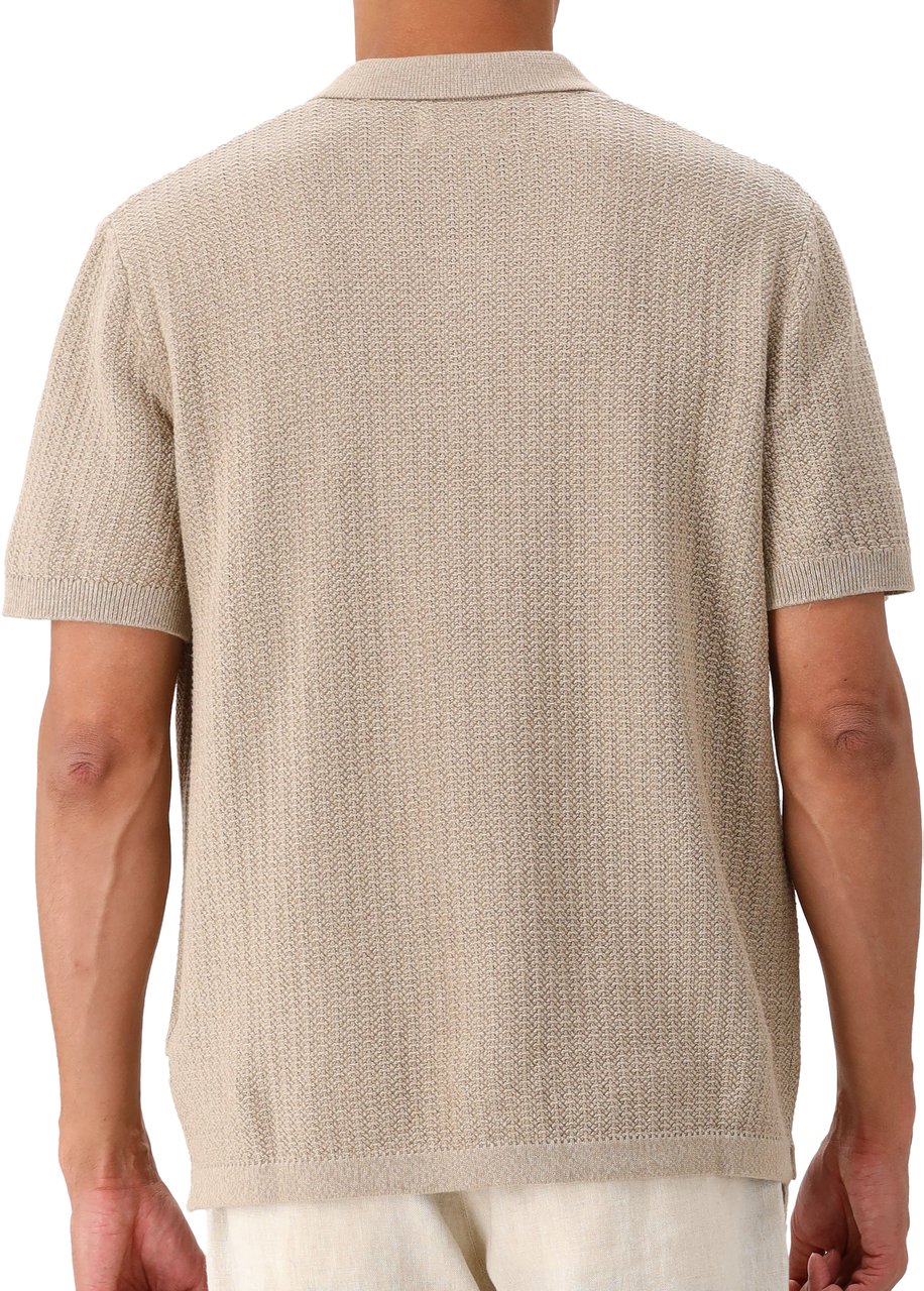 NN07 NN.07 Shortsleeve Overhemd Beige Ares Knit Beige
