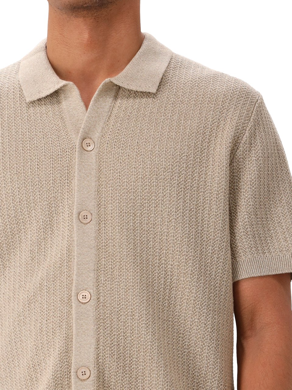 NN07 NN.07 Shortsleeve Overhemd Beige Ares Knit Beige
