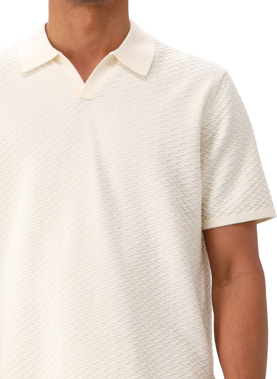 NN07 NN.07 Gebreide Polo Gebroken Wit Paul SS Beige