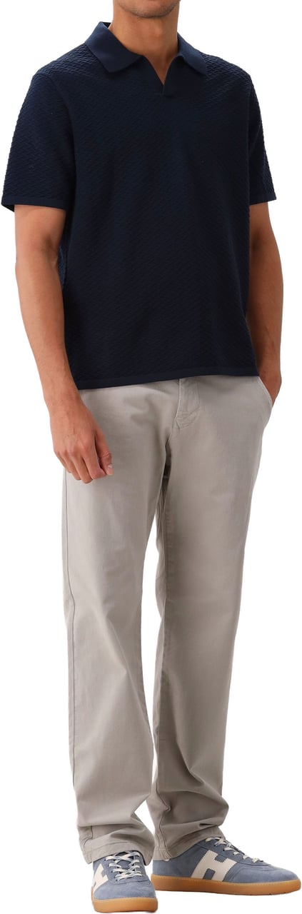 NN07 NN.07 Gebreide Polo Blauw Paul SS Blauw