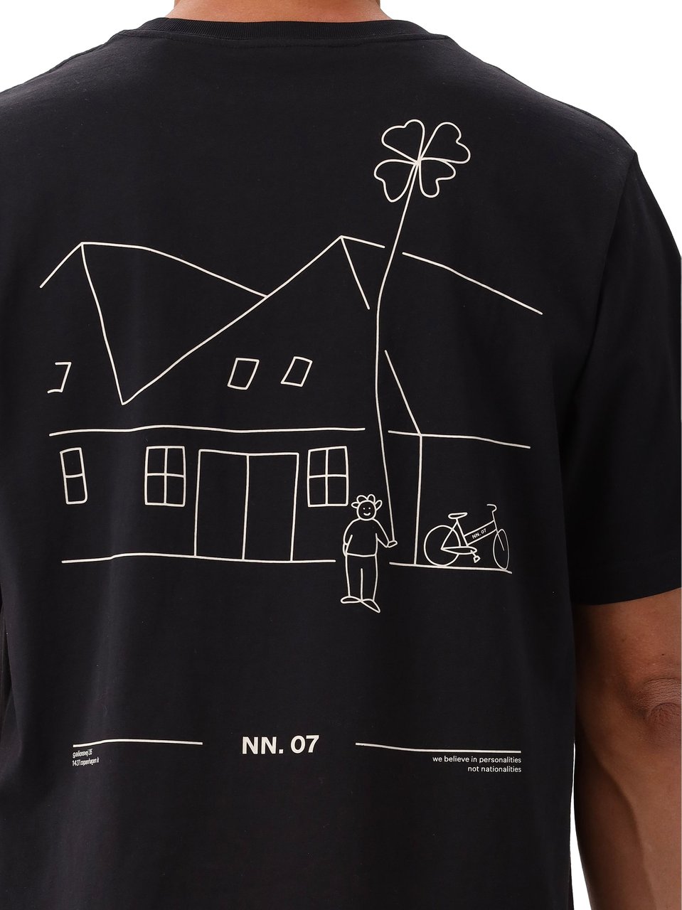 NN07 NN.07 T-Shirt Zwart Jet SS Print Zwart