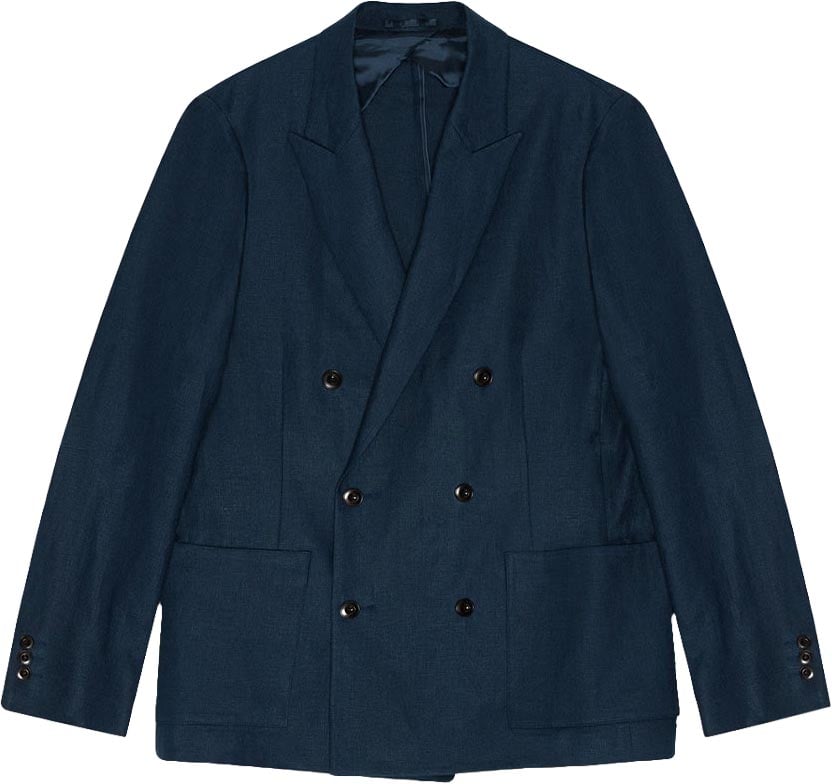 NN07 Blazer Jordin Linen Navy Blue Blauw