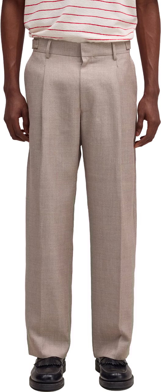 NN07 Pantalone Kay Khaki Melange Bruin