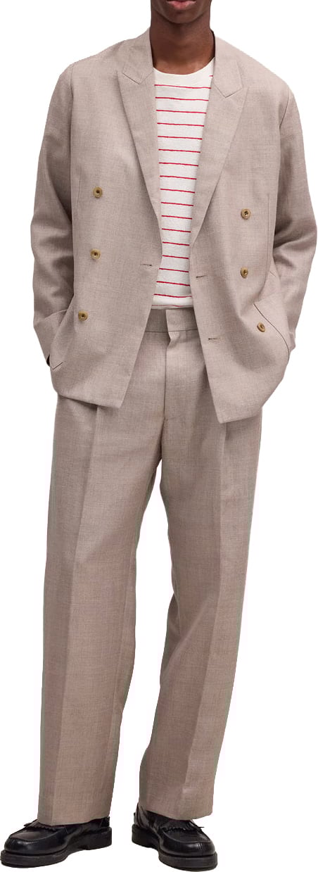 NN07 Pantalone Kay Khaki Melange Bruin