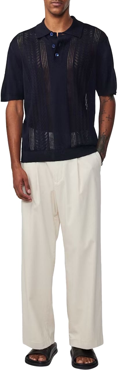NN07 No Nationality Thor Ss Polos Donkerblauw Thor Ss 6539 Blauw