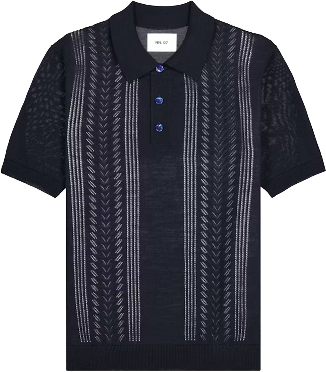 NN07 No Nationality Thor Ss Polos Donkerblauw Thor Ss 6539 Blauw
