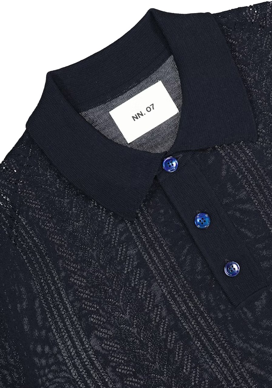 NN07 No Nationality Thor Ss Polos Donkerblauw Thor Ss 6539 Blauw